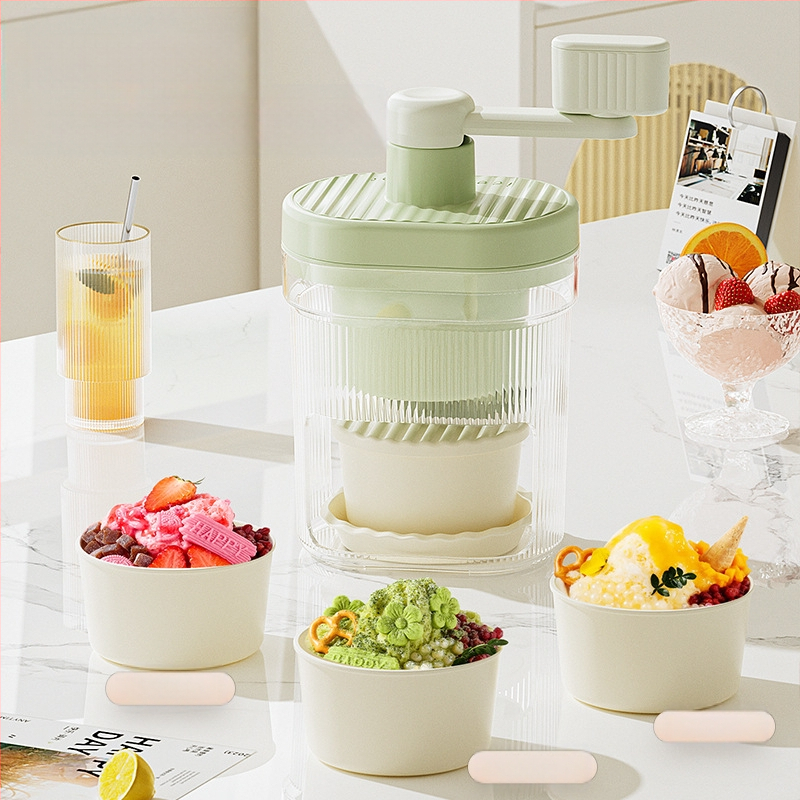 Jégborotválkozó gép, áramtalanított, kis kézi jégzúzó, háztartási kézzel hengerelt, simított homokkészítő gép, folyamatos homokjégkészítő