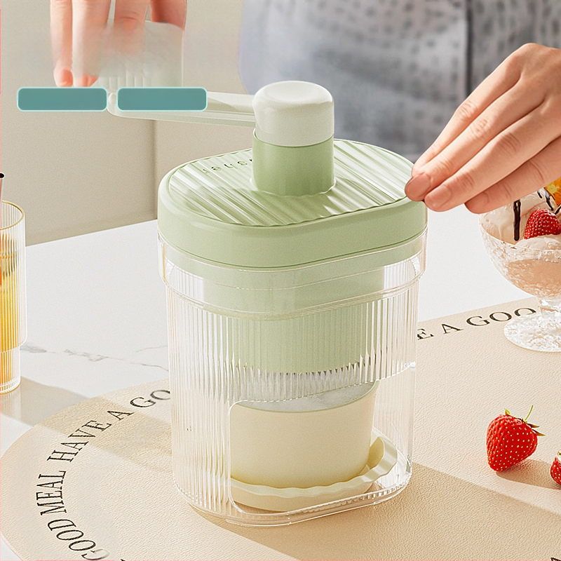 Jégborotválkozó gép, áramtalanított, kis kézi jégzúzó, háztartási kézzel hengerelt, simított homokkészítő gép, folyamatos homokjégkészítő