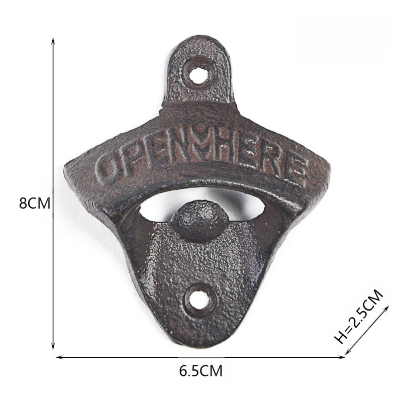 Határon átnyúló retro sörösüveg-nyitó, falra szerelhető sörösüveg-nyitó, falra szerelhető öntöttvas sörösüveg-nyitó