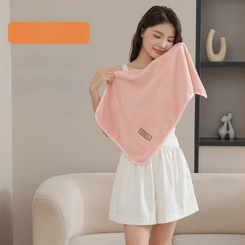 Naujas sutirštintas ypač didelis koralų vilnos kukurūzų grotelių vonios rankšluostis suaugusiems, buitinis, greitai džiūstantis, be pūkelių rankšluostis