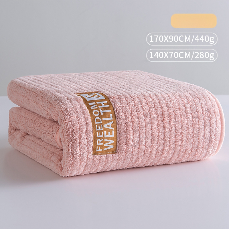 Naujas sutirštintas ypač didelis koralų vilnos kukurūzų grotelių vonios rankšluostis suaugusiems, buitinis, greitai džiūstantis, be pūkelių rankšluostis