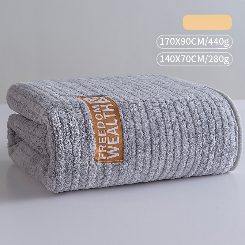 Naujas sutirštintas ypač didelis koralų vilnos kukurūzų grotelių vonios rankšluostis suaugusiems, buitinis, greitai džiūstantis, be pūkelių rankšluostis