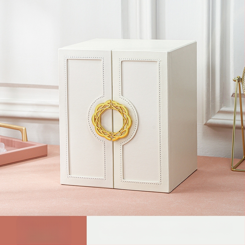 Papuošalų laikymo dėžutė Maža raudona knygų šviesa Prabangi buitinė didelės talpos daugiasluoksnė papuošalų dėžutė Auskarai ir žiedai Papuošalų dėžutė