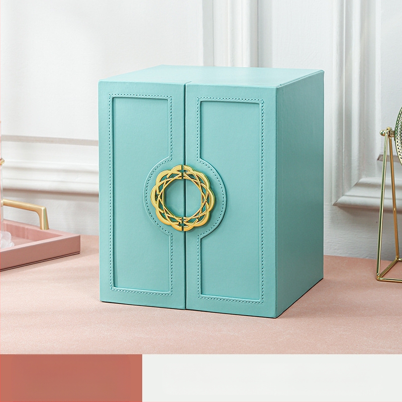 Papuošalų laikymo dėžutė Maža raudona knygų šviesa Prabangi buitinė didelės talpos daugiasluoksnė papuošalų dėžutė Auskarai ir žiedai Papuošalų dėžutė