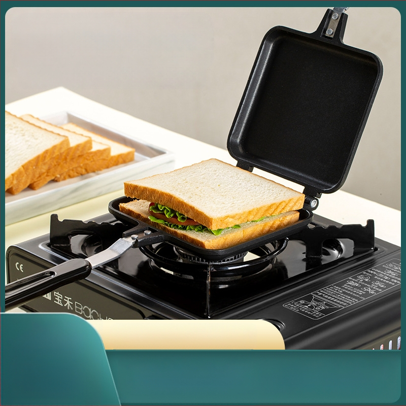 Sumuštinių kepimo skarda neprideganti pusryčių skrebučio duonos kepimo skarda dvipusė keptuvė namų dujinė neprideganti keptuvė didmeninė prekyba