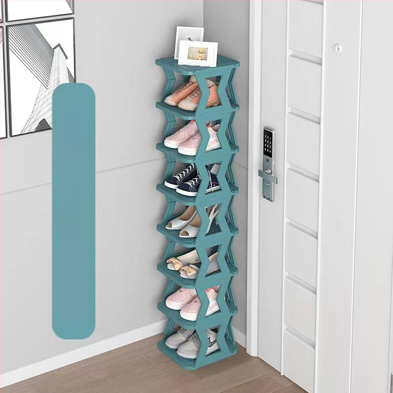 Batų lentynos sulankstoma partija paprastų batų lentynų durų koridoriaus siauros batų spintelės studentų bendrabučio sandėliavimo apdailos batų lentyna