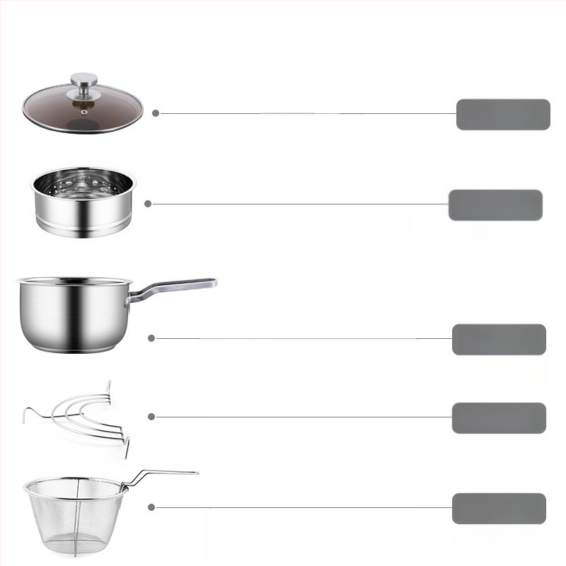 304 roostevabast terasest fritüür, majapidamises kasutatav väike praetud vardas pott filtriga induktsioonpliidiga, mini kütusesäästlik sügav pott, uus hulgimüük