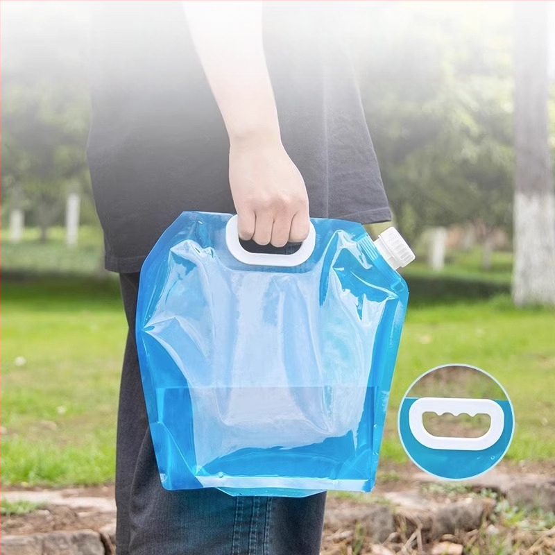 Nešiojamas sulankstomas vandens krepšys su čiaupu kempingui, plastikinis, nešiojamas, didelės talpos kibiras, vandens laikymas kelionėms