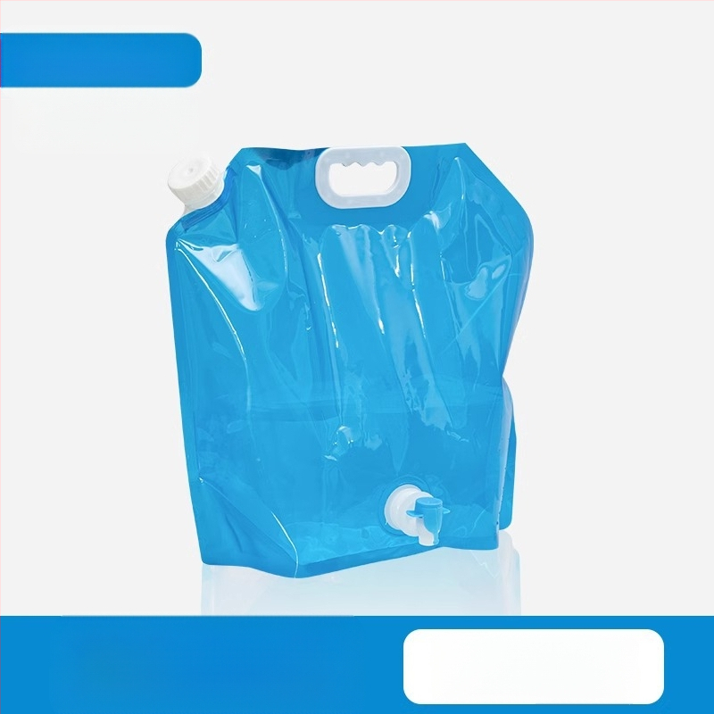 Nešiojamas sulankstomas vandens krepšys su čiaupu kempingui, plastikinis, nešiojamas, didelės talpos kibiras, vandens laikymas kelionėms