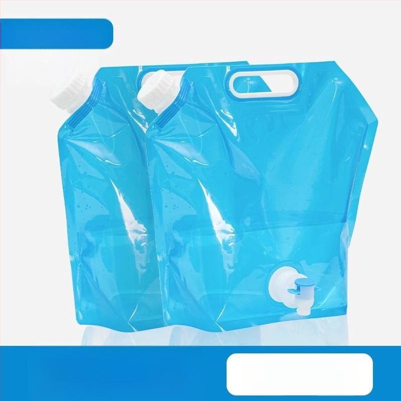 Nešiojamas sulankstomas vandens krepšys su čiaupu kempingui, plastikinis, nešiojamas, didelės talpos kibiras, vandens laikymas kelionėms
