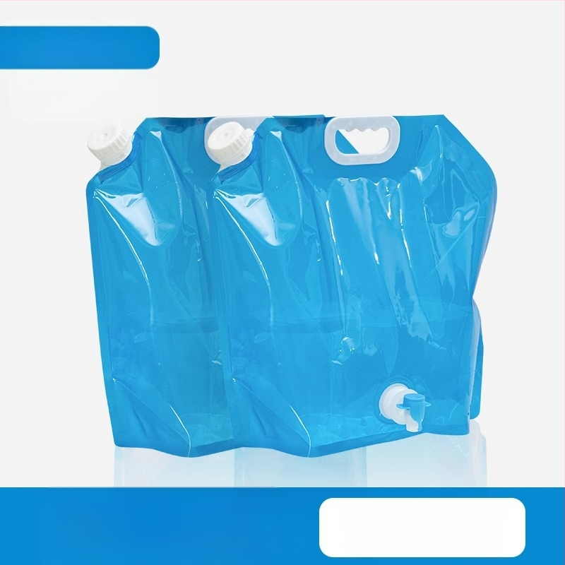 Nešiojamas sulankstomas vandens krepšys su čiaupu kempingui, plastikinis, nešiojamas, didelės talpos kibiras, vandens laikymas kelionėms