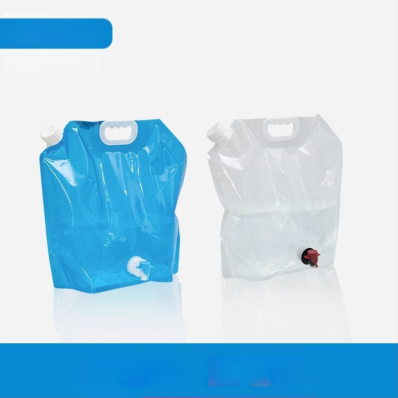 Nešiojamas sulankstomas vandens krepšys su čiaupu kempingui, plastikinis, nešiojamas, didelės talpos kibiras, vandens laikymas kelionėms