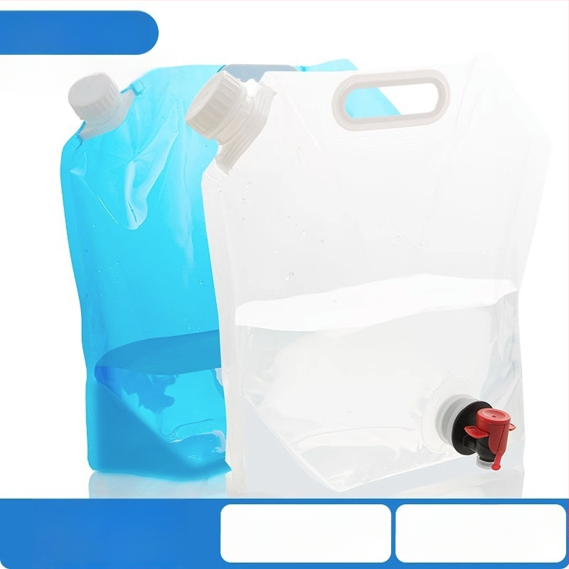 Nešiojamas sulankstomas vandens krepšys su čiaupu kempingui, plastikinis, nešiojamas, didelės talpos kibiras, vandens laikymas kelionėms