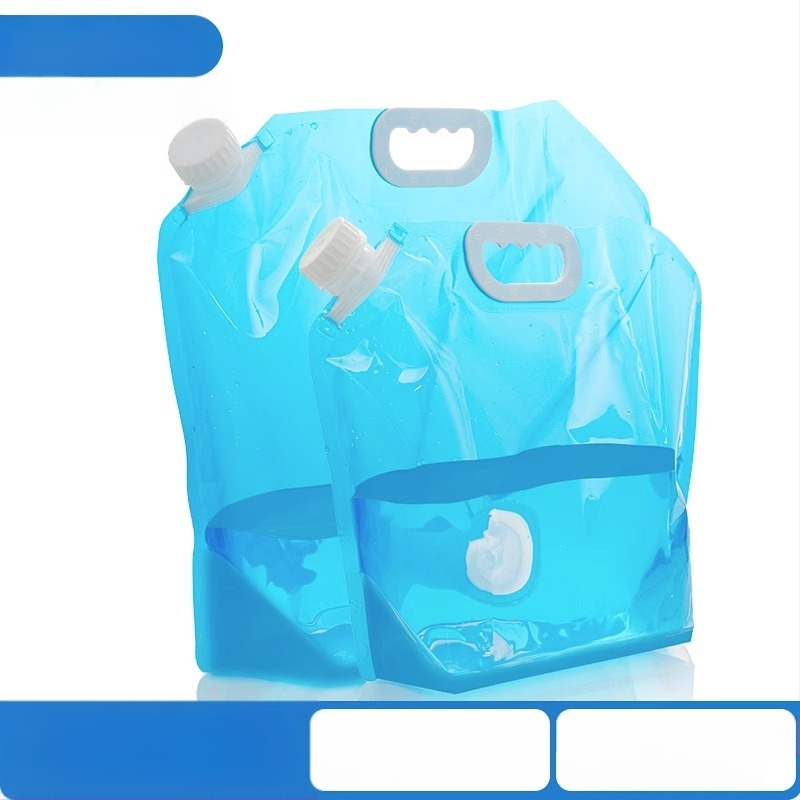 Nešiojamas sulankstomas vandens krepšys su čiaupu kempingui, plastikinis, nešiojamas, didelės talpos kibiras, vandens laikymas kelionėms