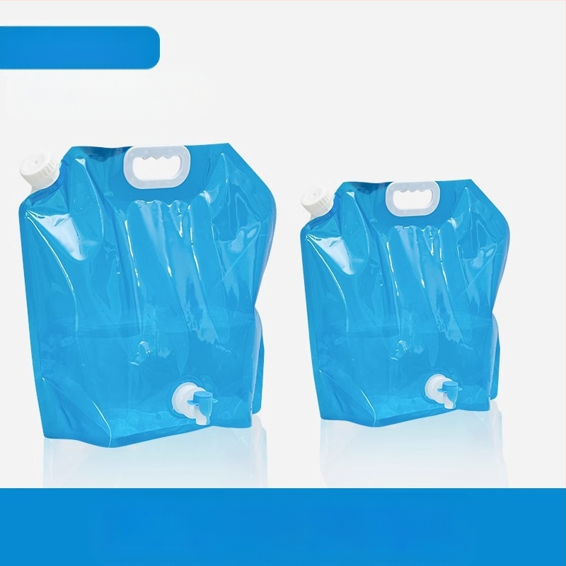 Nešiojamas sulankstomas vandens krepšys su čiaupu kempingui, plastikinis, nešiojamas, didelės talpos kibiras, vandens laikymas kelionėms