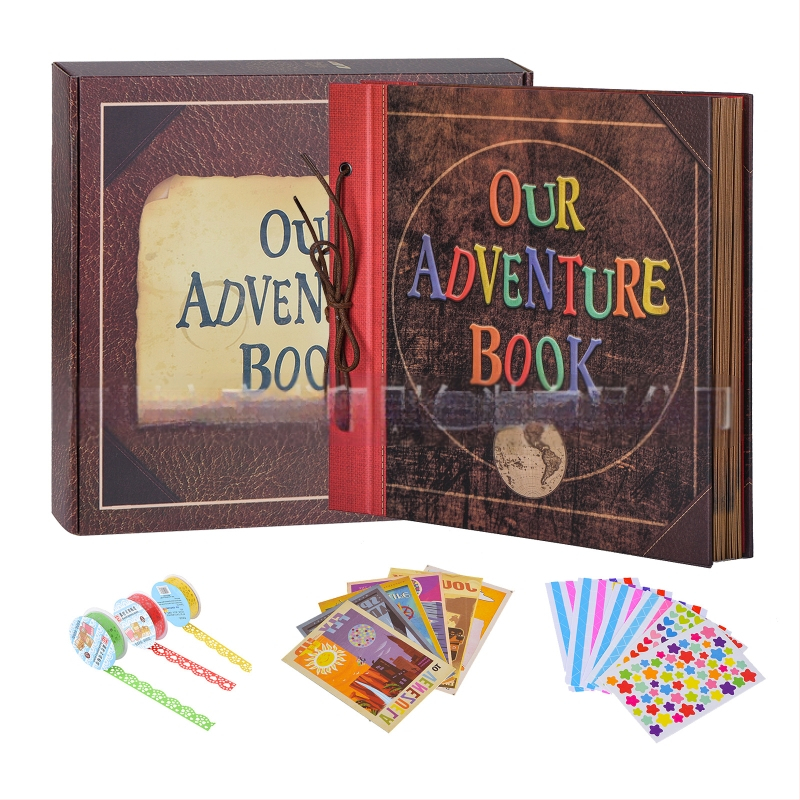 MŪSŲ Nuotykių „pasidaryk pats“ nuotraukų albumas „Amazon“ sprogimai Skraidantis namas Balionų namas Iš kraftpopieriaus Rankų darbo pavadėlis