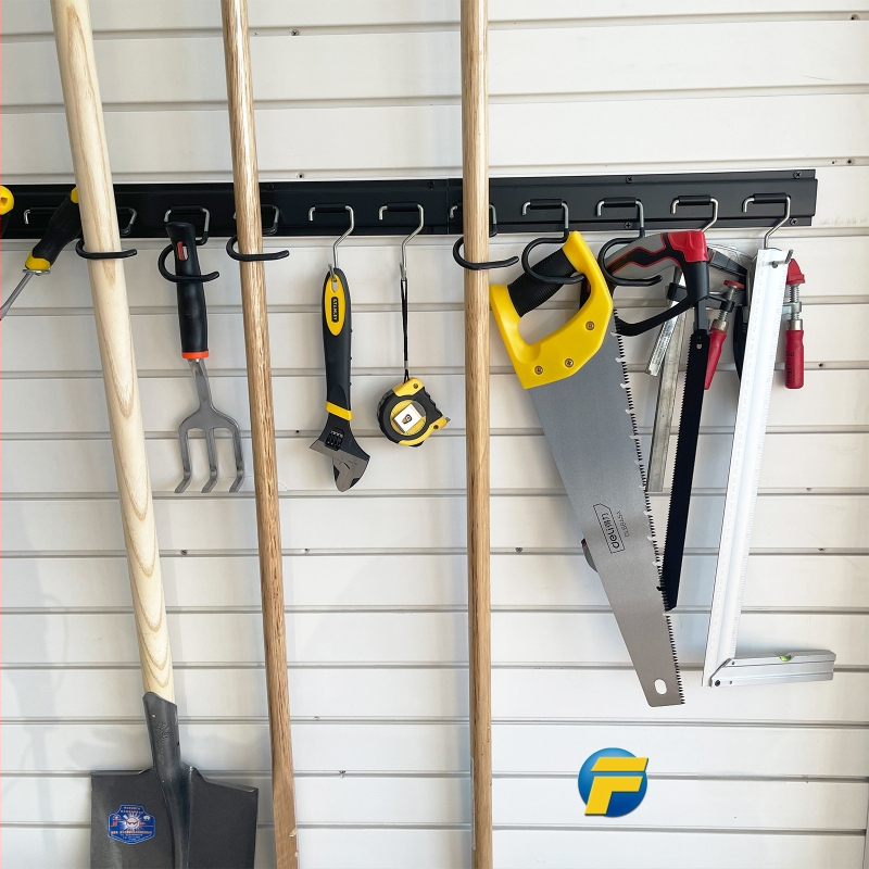 Кука за моп за гараж, кука за съхранение на градински инструменти, метална задна плоча, кука за моп, пластмасова кука за потапяне, патентована,