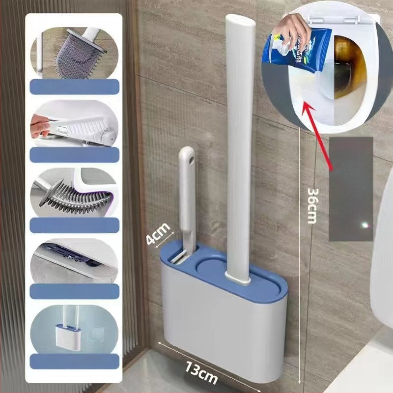 WC-kefe készlet háztartási kefe holtszög nélkül szilikon tárolás ütésmentes tisztítás multifunkcionális háztartási Hongzhi