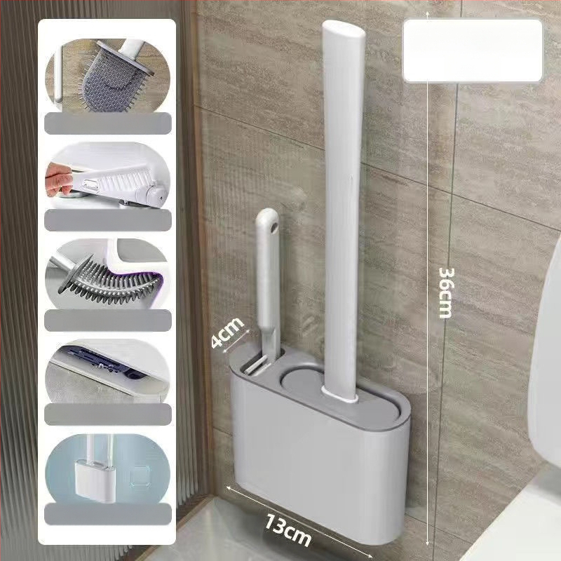 WC-kefe készlet háztartási kefe holtszög nélkül szilikon tárolás ütésmentes tisztítás multifunkcionális háztartási Hongzhi