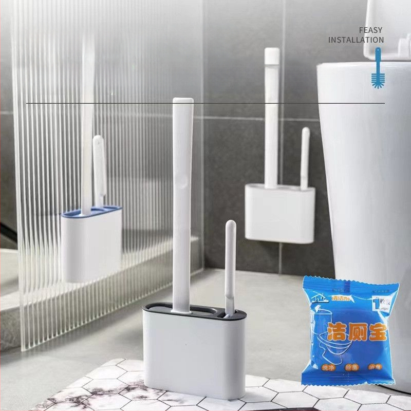 WC-kefe készlet háztartási kefe holtszög nélkül szilikon tárolás ütésmentes tisztítás multifunkcionális háztartási Hongzhi