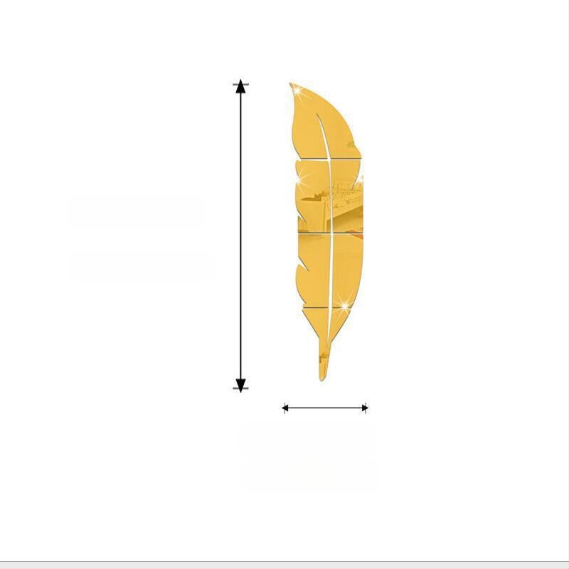 Peegelseina kleebised, sulgedest kaunistused, kolmemõõtmelised akrüülpeegli kleebised, sissepääsu seina kaunistused, piiriülene, eksklusiivne tehase hulgimüük