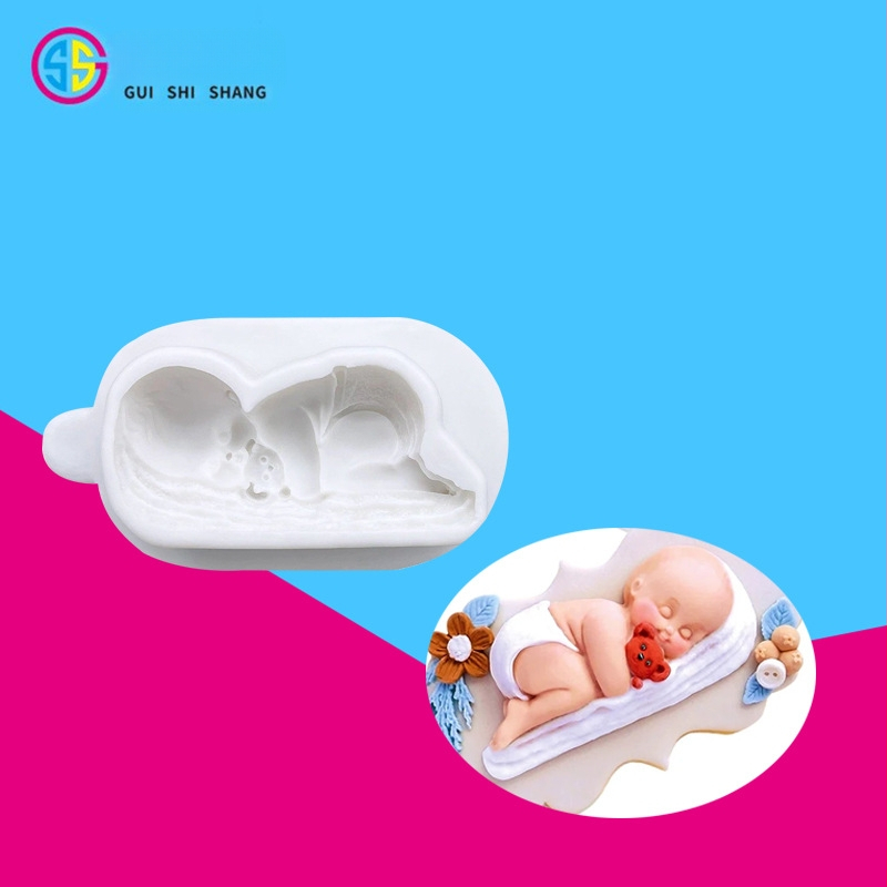 Új baba szilikon forma torta dekoráció csokoládé diy sütőforma fondant szilikon forma