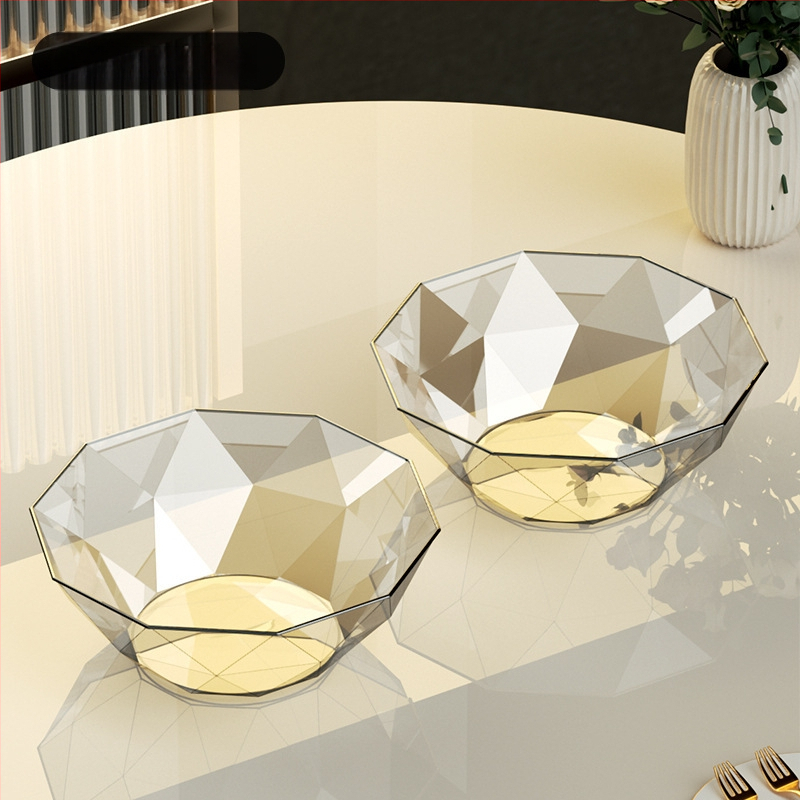 Gyümölcstál Nappali Háztartási Dohányzóasztal Gyümölcstányér 2024 Új Belépés Luxus High-end Snackek High-end Kristály Gyümölcstál Cukorka Tányér