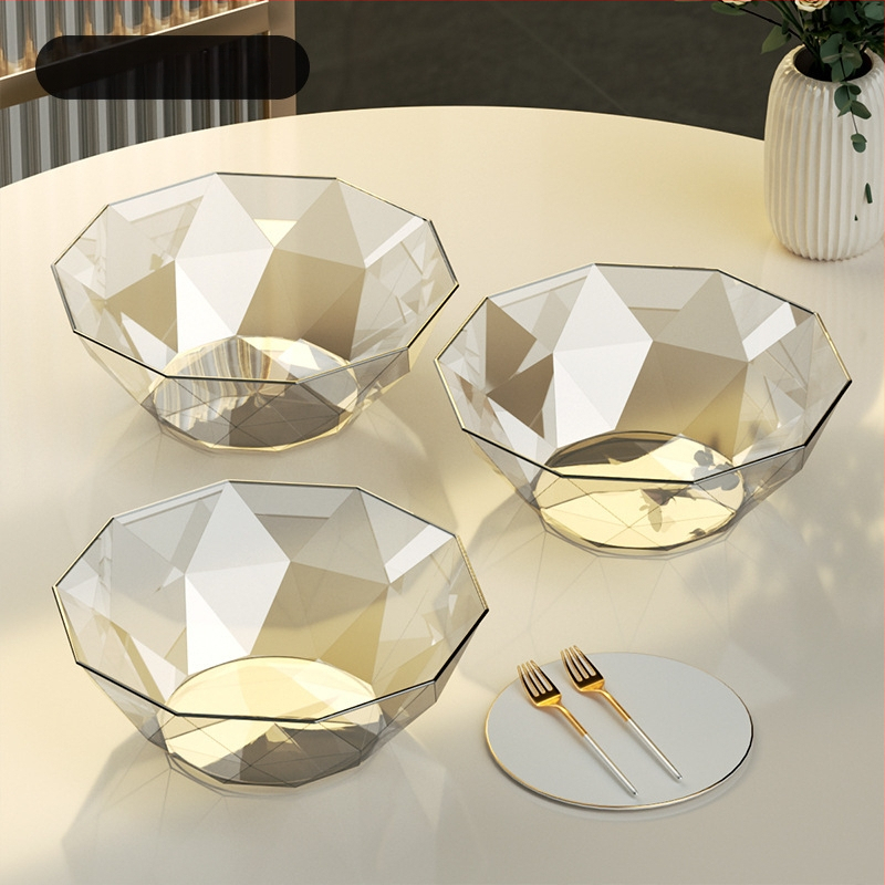 Gyümölcstál Nappali Háztartási Dohányzóasztal Gyümölcstányér 2024 Új Belépés Luxus High-end Snackek High-end Kristály Gyümölcstál Cukorka Tányér