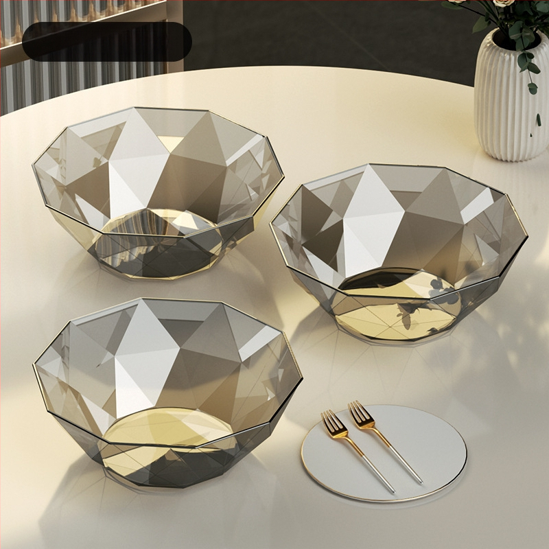 Gyümölcstál Nappali Háztartási Dohányzóasztal Gyümölcstányér 2024 Új Belépés Luxus High-end Snackek High-end Kristály Gyümölcstál Cukorka Tányér