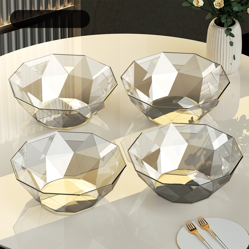 Gyümölcstál Nappali Háztartási Dohányzóasztal Gyümölcstányér 2024 Új Belépés Luxus High-end Snackek High-end Kristály Gyümölcstál Cukorka Tányér