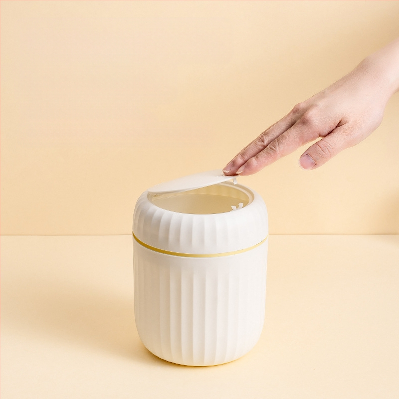 Kerge luksuslik lükandtüüpi lauaarvuti prügikast loominguline väike kohvilaud kontori elutoa kabinet kaanega prügikast