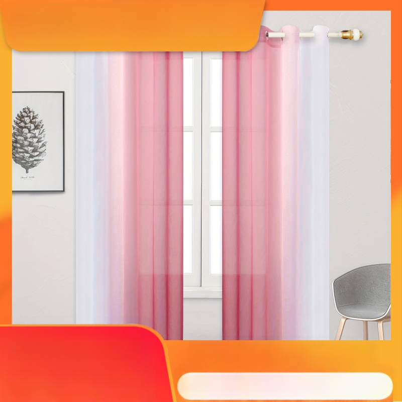 Tarpsiena spyruoklinė gradientinė marlės užuolaida kairėn ir dešinėn gradientinė elegantiška permatoma užuolaida miegamojo / svetainės / balkono užuolaida