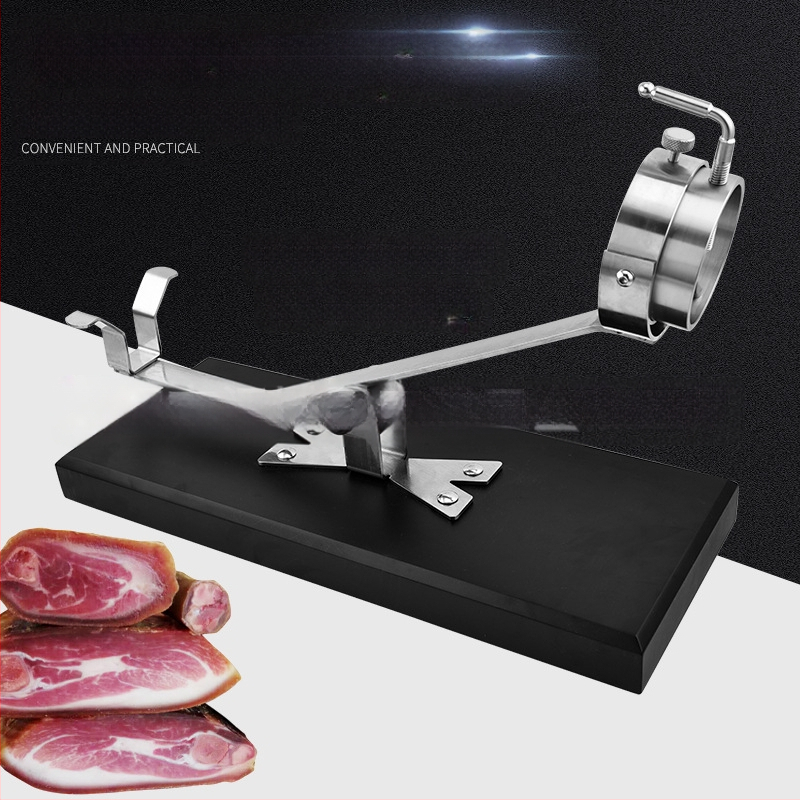 Ispaniško medžio masyvo dažai, kumpio stovas, visi nerūdijančio plieno 304 priedai, gali būti reguliuojami keliais kampais