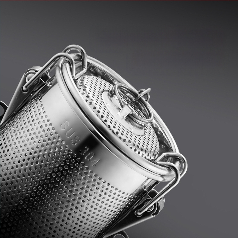 Nerūdijančio plieno sūrymo krepšelis, tankus sūrymo krepšelis, perforavimo šlako krepšelis, žuvies sriubos sriuba, prieskonių kamuoliukas, prieskonių krepšelis