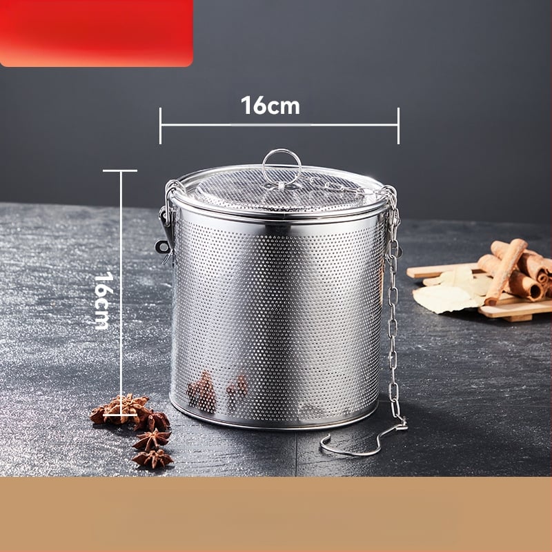 Nerūdijančio plieno sūrymo krepšelis, tankus sūrymo krepšelis, perforavimo šlako krepšelis, žuvies sriubos sriuba, prieskonių kamuoliukas, prieskonių krepšelis