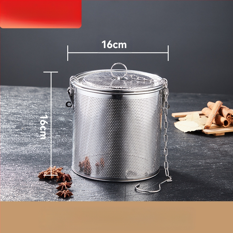 Nerūdijančio plieno sūrymo krepšelis, tankus sūrymo krepšelis, perforavimo šlako krepšelis, žuvies sriubos sriuba, prieskonių kamuoliukas, prieskonių krepšelis