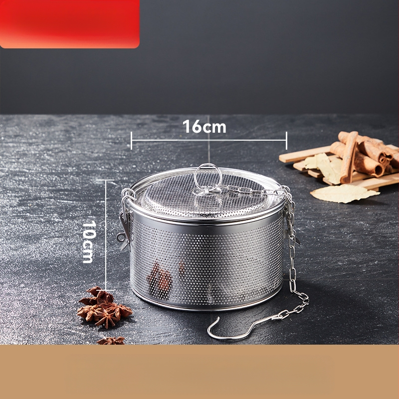 Nerūdijančio plieno sūrymo krepšelis, tankus sūrymo krepšelis, perforavimo šlako krepšelis, žuvies sriubos sriuba, prieskonių kamuoliukas, prieskonių krepšelis