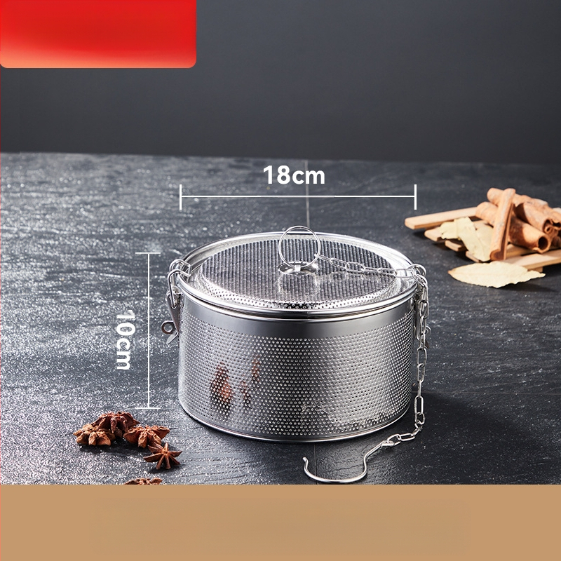 Nerūdijančio plieno sūrymo krepšelis, tankus sūrymo krepšelis, perforavimo šlako krepšelis, žuvies sriubos sriuba, prieskonių kamuoliukas, prieskonių krepšelis