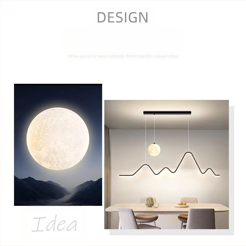 Moodne minimalistlik restoraniriba LED-lühtrivalgustus Skandinaavia baarilamp Õppelamp Itaalia Normcore stiilis lamp