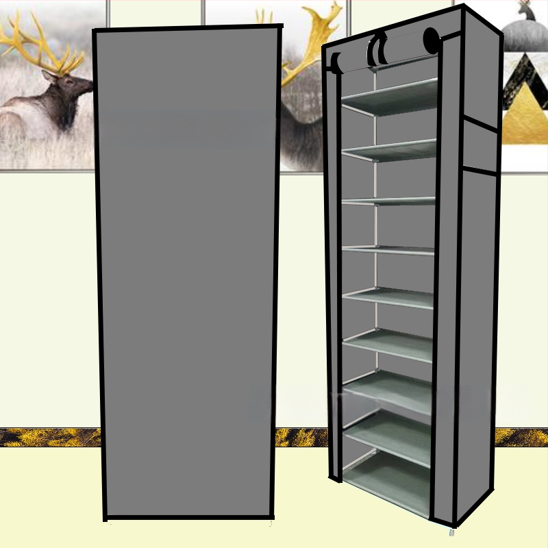 Paksendatud kingariiul Mitmekihiline majapidamises kasutatav siseruumides kasutatav moodne lihtne ukseava kingariiul Väike ühiselamu lihtne vaheseintega kingakapp