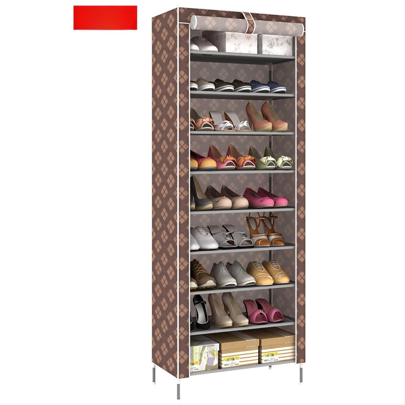 Paksendatud kingariiul Mitmekihiline majapidamises kasutatav siseruumides kasutatav moodne lihtne ukseava kingariiul Väike ühiselamu lihtne vaheseintega kingakapp