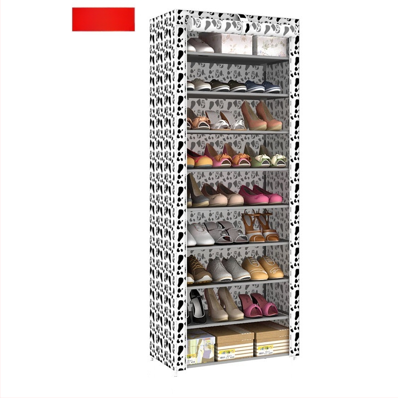 Paksendatud kingariiul Mitmekihiline majapidamises kasutatav siseruumides kasutatav moodne lihtne ukseava kingariiul Väike ühiselamu lihtne vaheseintega kingakapp