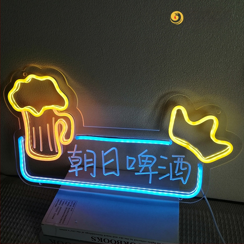 Naujas tarpvalstybinis kūrybingas kokteilių alaus statinės raudonojo vyno šviestuvas „Amazon“ stiliaus dekoratyvinis LED neoninis šviestuvas
