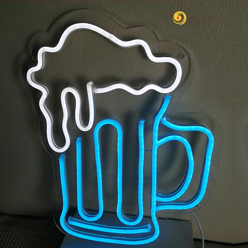 Naujas tarpvalstybinis kūrybingas kokteilių alaus statinės raudonojo vyno šviestuvas „Amazon“ stiliaus dekoratyvinis LED neoninis šviestuvas