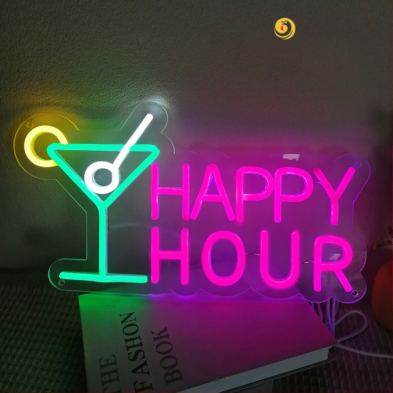 Naujas tarpvalstybinis kūrybingas kokteilių alaus statinės raudonojo vyno šviestuvas „Amazon“ stiliaus dekoratyvinis LED neoninis šviestuvas