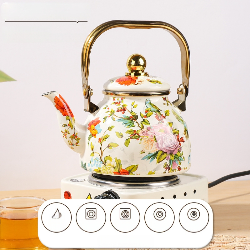 Háztartási vízforraló háztartási vízforraló zománc zománc kültéri vízforraló tűzhely speciális fém zománcozott edény teafőzéshez