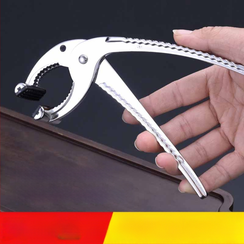 Korėjietiško stiliaus akmeninio puodo spaustukas, keptuvės svirtis, komercinis, apsaugantis nuo nudegimų, troškintuvo spaustukas, neslystantis stalo įrankių spaustukas, akmeninio puodo maišymo restorano virtuvės reikmenys