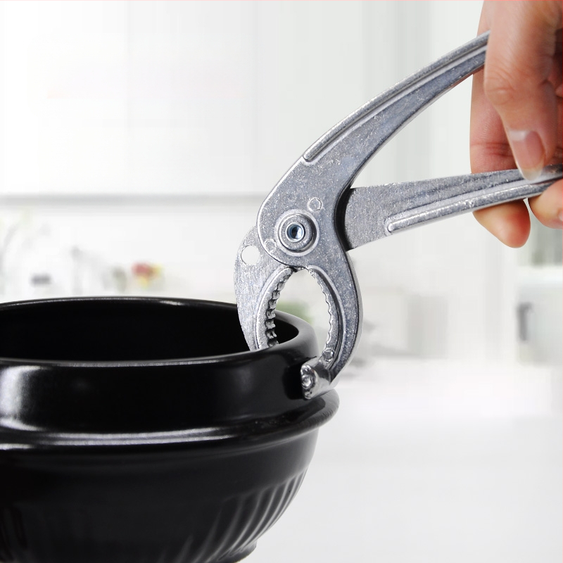 Korėjietiško stiliaus akmeninio puodo spaustukas, keptuvės svirtis, komercinis, apsaugantis nuo nudegimų, troškintuvo spaustukas, neslystantis stalo įrankių spaustukas, akmeninio puodo maišymo restorano virtuvės reikmenys