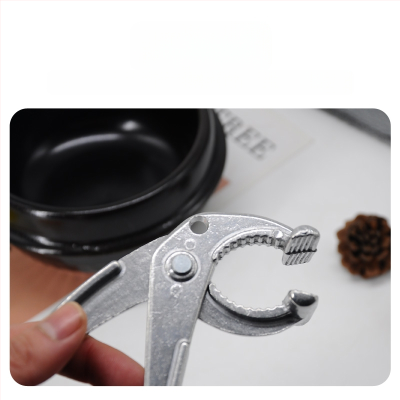 Korėjietiško stiliaus akmeninio puodo spaustukas, keptuvės svirtis, komercinis, apsaugantis nuo nudegimų, troškintuvo spaustukas, neslystantis stalo įrankių spaustukas, akmeninio puodo maišymo restorano virtuvės reikmenys