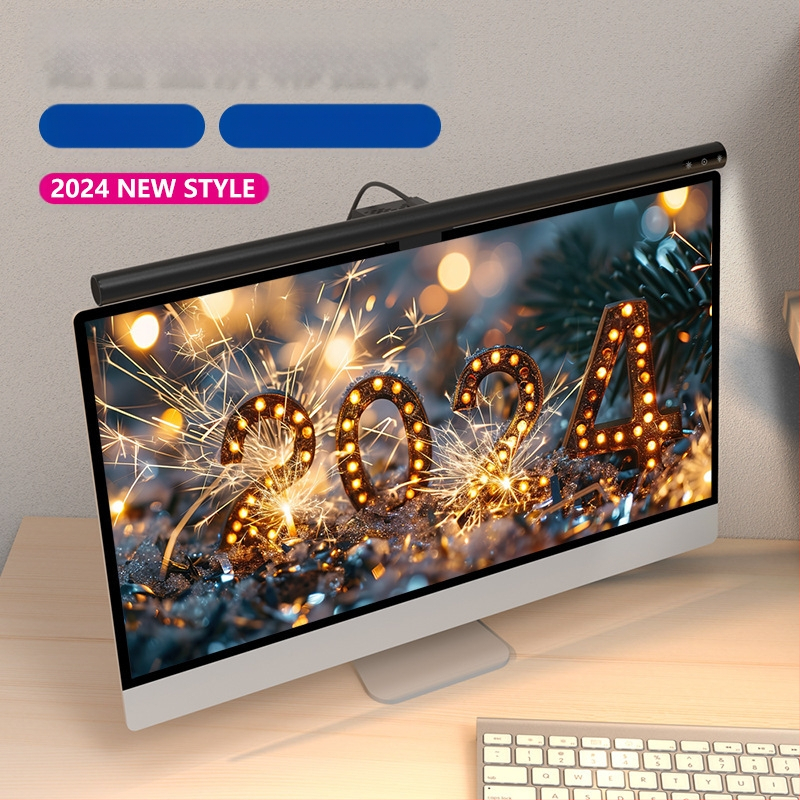 2024 Νέα καθιστική υπενθύμιση οθόνης από κράμα αλουμινίου, κρεμαστή λάμπα οθόνης, κρεμαστή λάμπα υπολογιστή, φωτιστικό γραφείου για προστασία ματιών